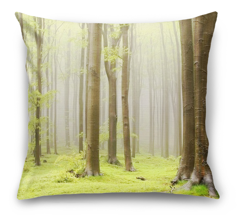 3D Подушка «Зеленый лес»  вид 1